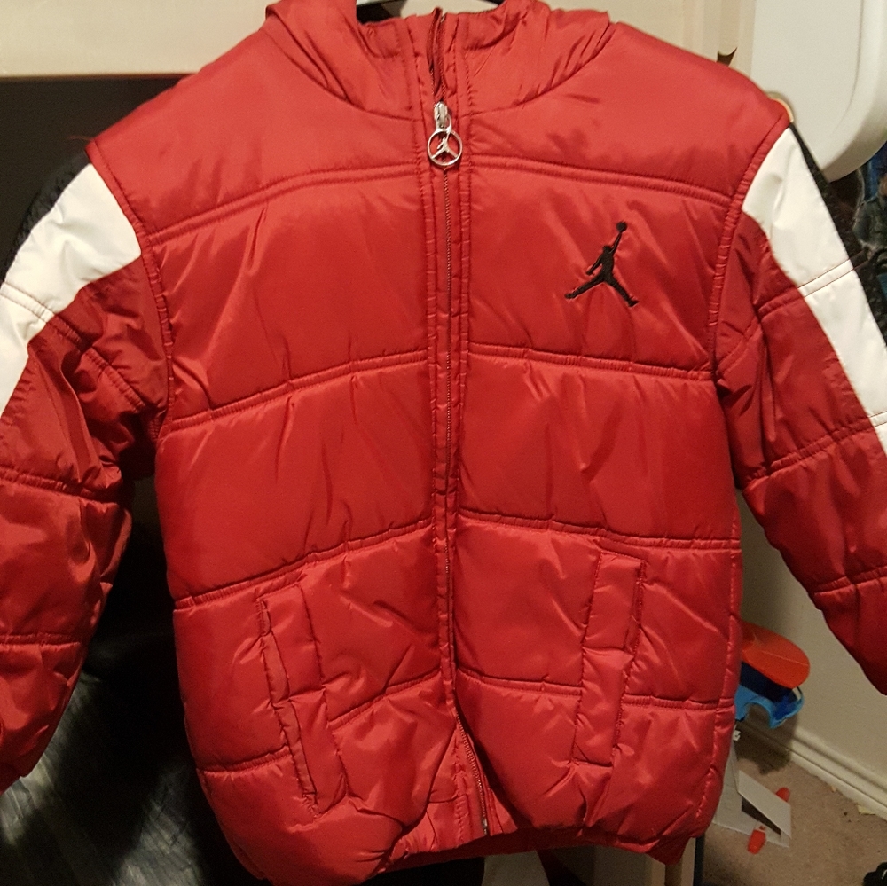 Jordan Air Boys' Puffer Bubble Hooded Jacket